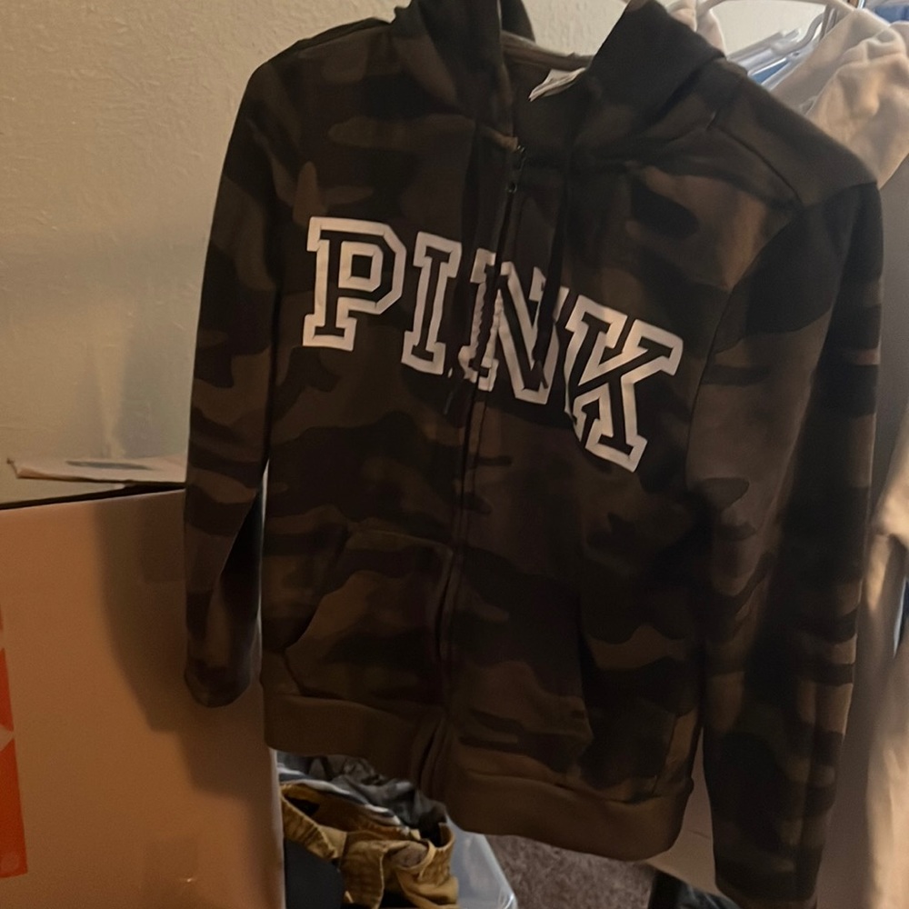 Pink Victoria Secret Camo Sweater XS